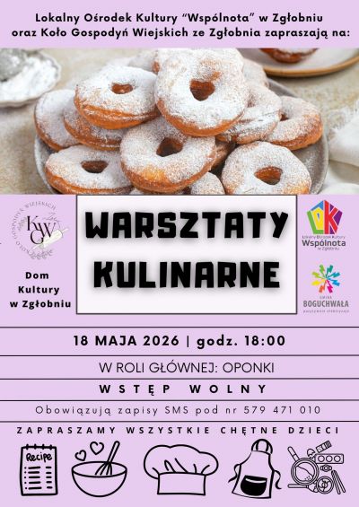 Warsztaty kulinarne dla dzieci w Domu Kultury w Zgłobniu